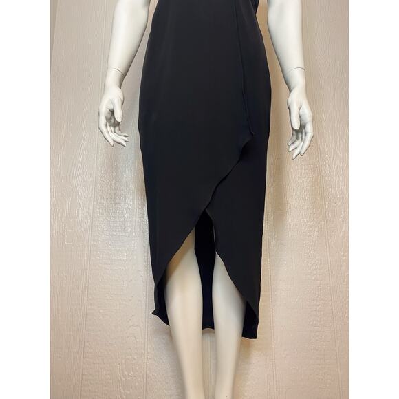 BEC & BRIDGE 'Light The Sky' Black Chiffon Halter Bow Midi Dress US 2 NWT $315 - Picture 6 of 11